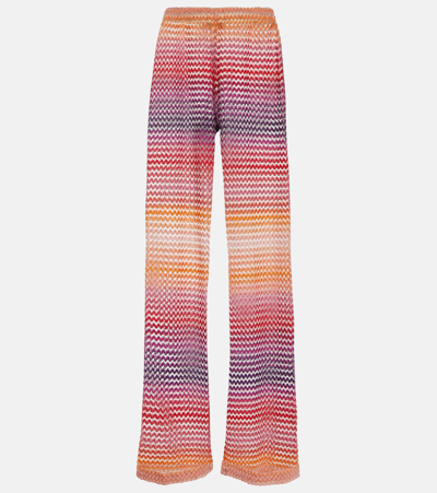 Missoni Zig-zag High-rise Wide-leg Pants In Multicoloured