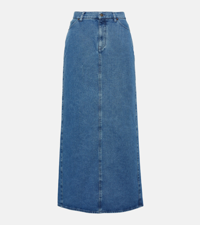 Giuseppe Di Morabito Denim Maxi Skirt In Light Blue Denim