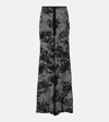 ALAÏA FLORAL MESH MAXI SKIRT