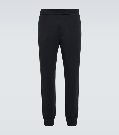 The Row Edgar Cotton Jersey Sweatpants In Blue