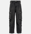 Isabel Marant Elore Denim Cargo Pants In Black