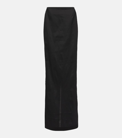 Alaïa 针织加长半身裙 In Noir Alaia