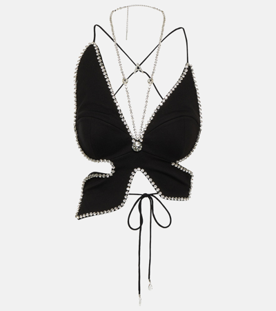 Area Black Crystal Butterfly Camisole