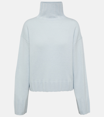 Jardin Des Orangers Wool And Cashmere Turtleneck Sweater In Blue
