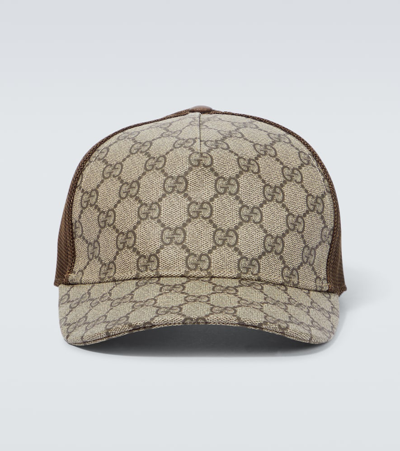 GUCCI GG SUPREME CANVAS AND MESH BASEBALL CAP