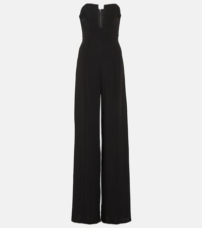 David Koma Strapless Wide-leg Jumpsuit In Black