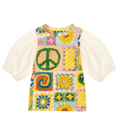 Molo Kids' Rica Printed Cotton Shirt In Multicoloured