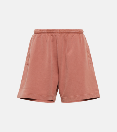 Acne Studios Rego Cotton Fleece Shorts In Pink