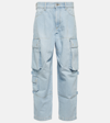 Isabel Marant Elore Tapered-leg Cargo Jeans In Blue