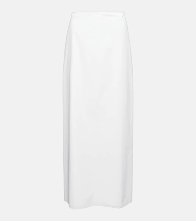 The Row Ryon Cotton Midi Skirt In White