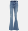 Frame Le High Flare Cotton-blend Jeans In Blue
