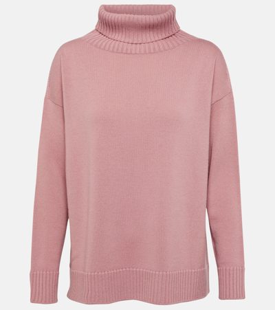 Max Mara Nuble Wool Turtleneck Sweater In Pink