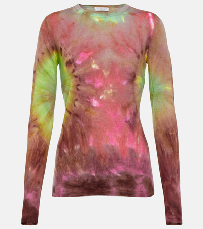Gabriela Hearst Miller Tie-dye Cashmere Sweater In Pink