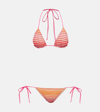 Missoni Zig-zag Triangle Low-rise Bikini In Pink
