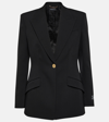 Versace Single-breasted Wool Blazer In Black