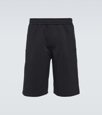 The Row Cotton Jersey Shorts In Blue