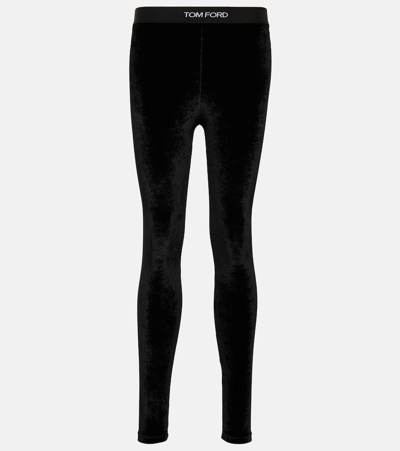 Tom Ford Ideal  Velvet Leggings For A Comfortable But Elegant Fit In Black