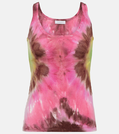 Gabriela Hearst Graham Tie-dye Cashmere-jersey Tank Top In Pink