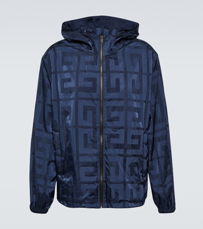 Givenchy 4g-jacquard Nylon Windbreaker Jacket In Navy