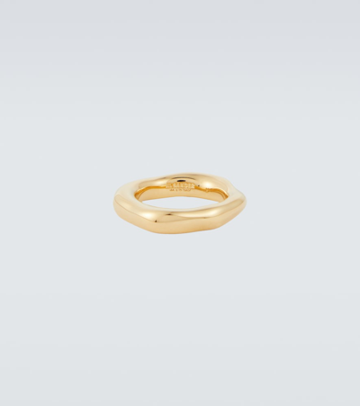 Jil Sander Brass Ring In Gold