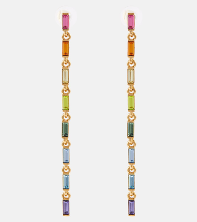 Oscar De La Renta Crystal-embellished Earrings In Multicoloured