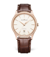 JAEGER-LECOULTRE JAEGER-LECOULTRE ROSE GOLD AND DIAMOND MASTER ULTRA THIN DATE WATCH 39MM