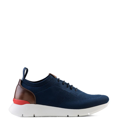 Isaia Cotton Sneakers In Blue