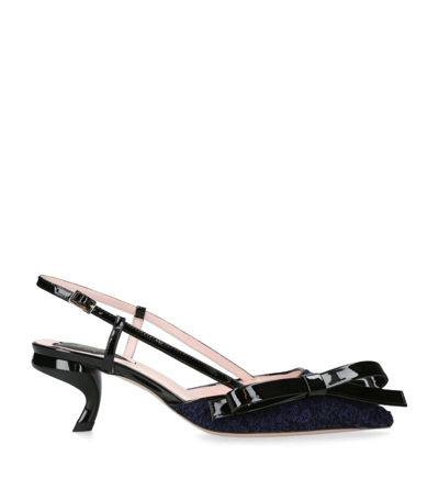 ROGER VIVIER VIRGULE BOW SLINGBACK PUMPS 55