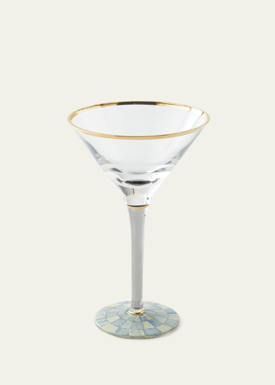 Mackenzie-childs Sterling Check Martini Glass
