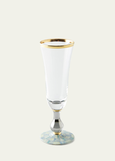Mackenzie-childs Sterling Check Champagne Flute
