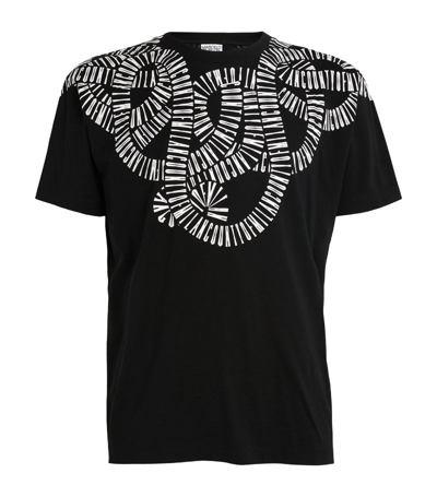 Marcelo Burlon County Of Milan Snake Wings Print Cotton Jersey T-shirt In Black