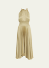 A.l.c Renzo Ii Sleeveless Pleated Midi Dress In Elmwood