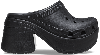 Crocs Siren Clog Rubber Mules With Heel In Black