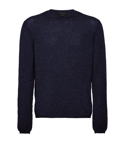 Prada Cashmere Crew-neck Jumper In Navy