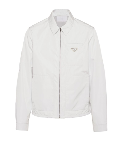 Prada Re-nylon Blouson Jacket In White