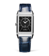 JAEGER-LECOULTRE JAEGER-LECOULTRE STAINLESS STEEL AND DIAMOND REVERSO CLASSIC DUETTO WATCH 24.4MM