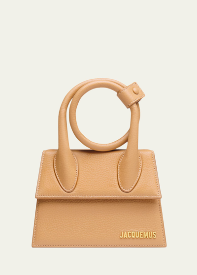 Jacquemus Le Chiquito Noeud Top-handle Bag In 830 Camel