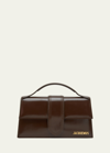 Jacquemus Le Grand Bambino Leather Crossbody Flap Bag In 890 Midnight Brow