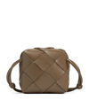 Bottega Veneta Mini Lambskin Cassette Camera Bag In Taupe Grey