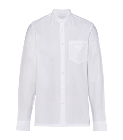 Prada Linen Shirt In White