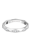 BOUCHERON PLATINUM AND DIAMOND FACETTE WEDDING BAND