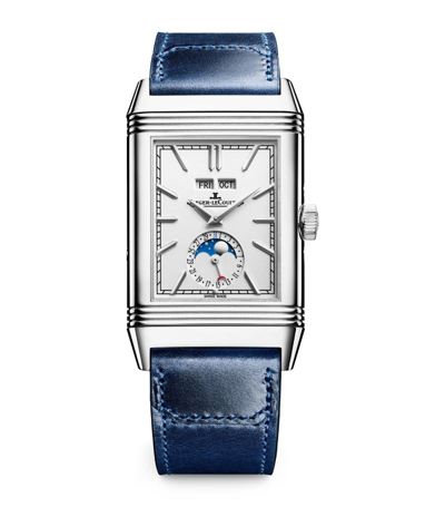 Jaeger-lecoultre Stainless Steel Reverso Tribute Duoface Calendar Watch 29.9mm In Silver