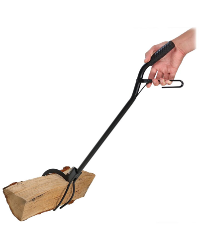 Sunnydaze Log Grabber W/claws: Heavy Duty Steel; Fireplaces, Fire Pits, Bbqs In Black