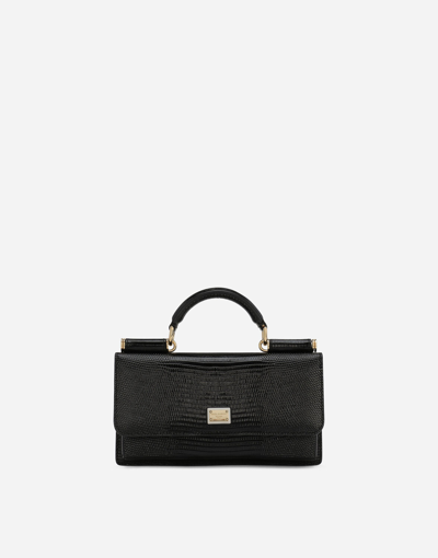 Dolce & Gabbana Iguana-print Mini Bag In Black