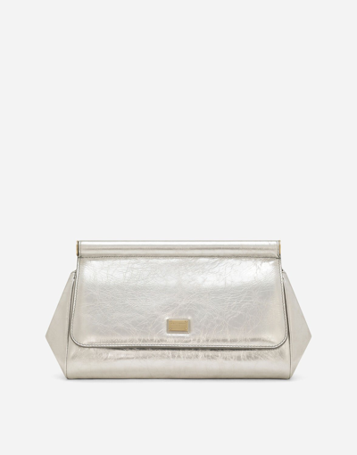 Dolce & Gabbana Sicily Handbag In Silver