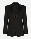 Dolce & Gabbana Three-piece Sicilia-fit Suit In Stretch Wool In Black