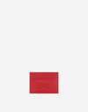 Dolce & Gabbana Logo-embossed Leather Cardholder In Red