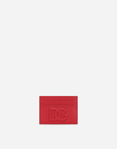 Dolce & Gabbana Dg Logo Card Holder In Red