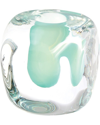 Global Views Glass Square Vase In Green
