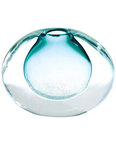 Global Views Small Micro Bubble Vase In Blue